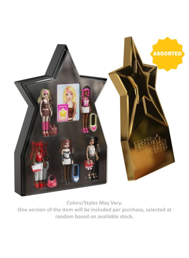 Roblox Dress To Impress Superstar Series 1 Mystery Model Dolls Set (10 cm, Pack of 5, Assorted) - Image 1